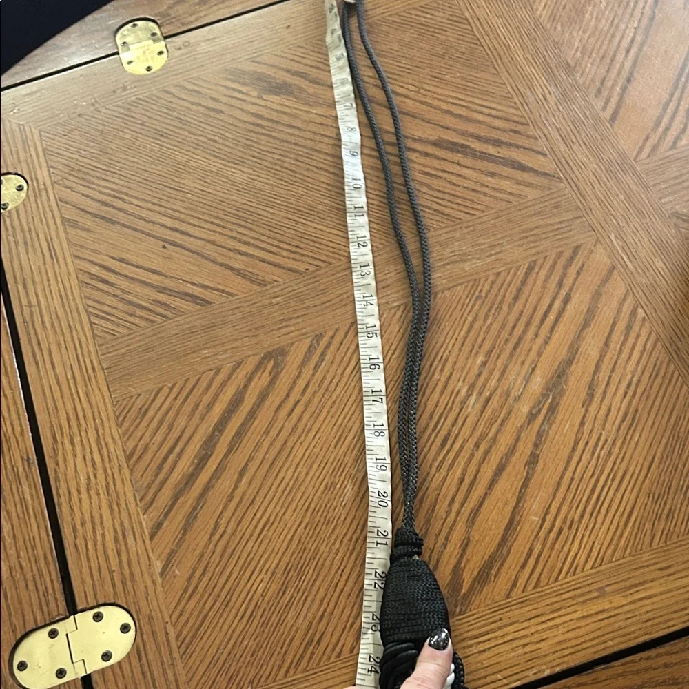 Vintage Braided Black and White Cord Rope Belt